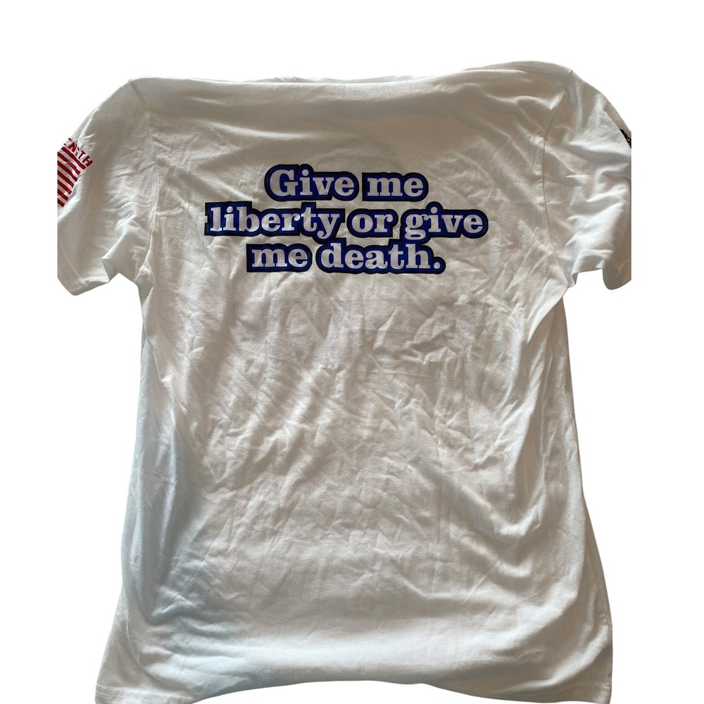 Mens Patriotic Graphic T-Shirt White Party Like Its 1776 Strength Large‎ - Picture 2 of 8